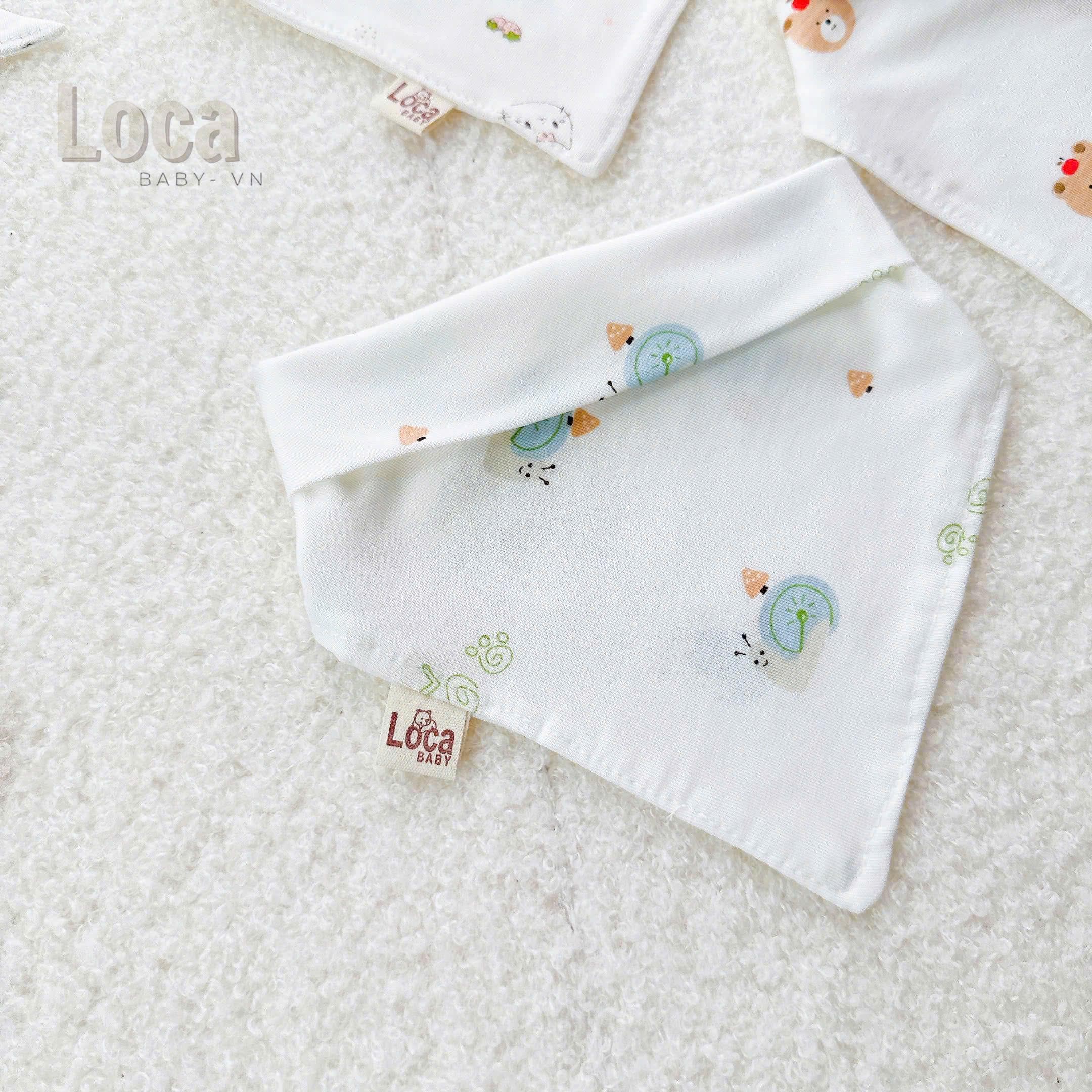 Sét 5 Yếm Tam Giác PETTIT - Khăn Quàng Cổ Chất Petit Có Cúc Bấm Mềm, Mịn Cho Bé Sơ Sinh-2 tuổi - ảnh 2