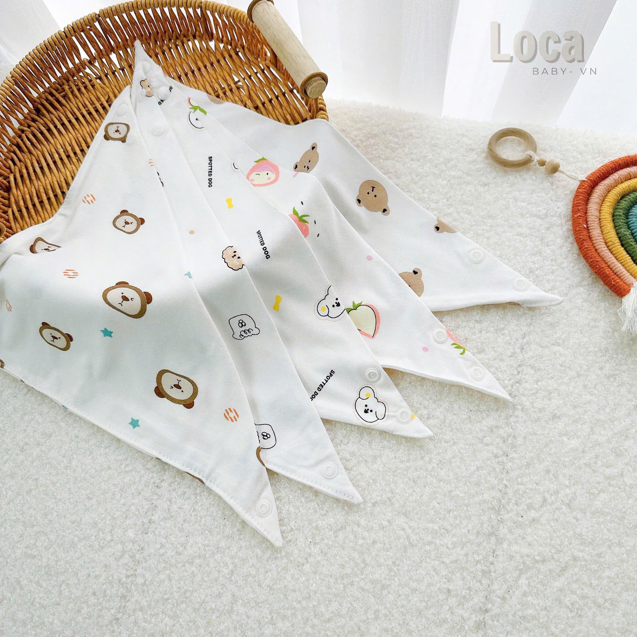Sét 5 Yếm Tam Giác PETTIT - Khăn Quàng Cổ Chất Petit Có Cúc Bấm Mềm, Mịn Cho Bé Sơ Sinh-2 tuổi - ảnh 7