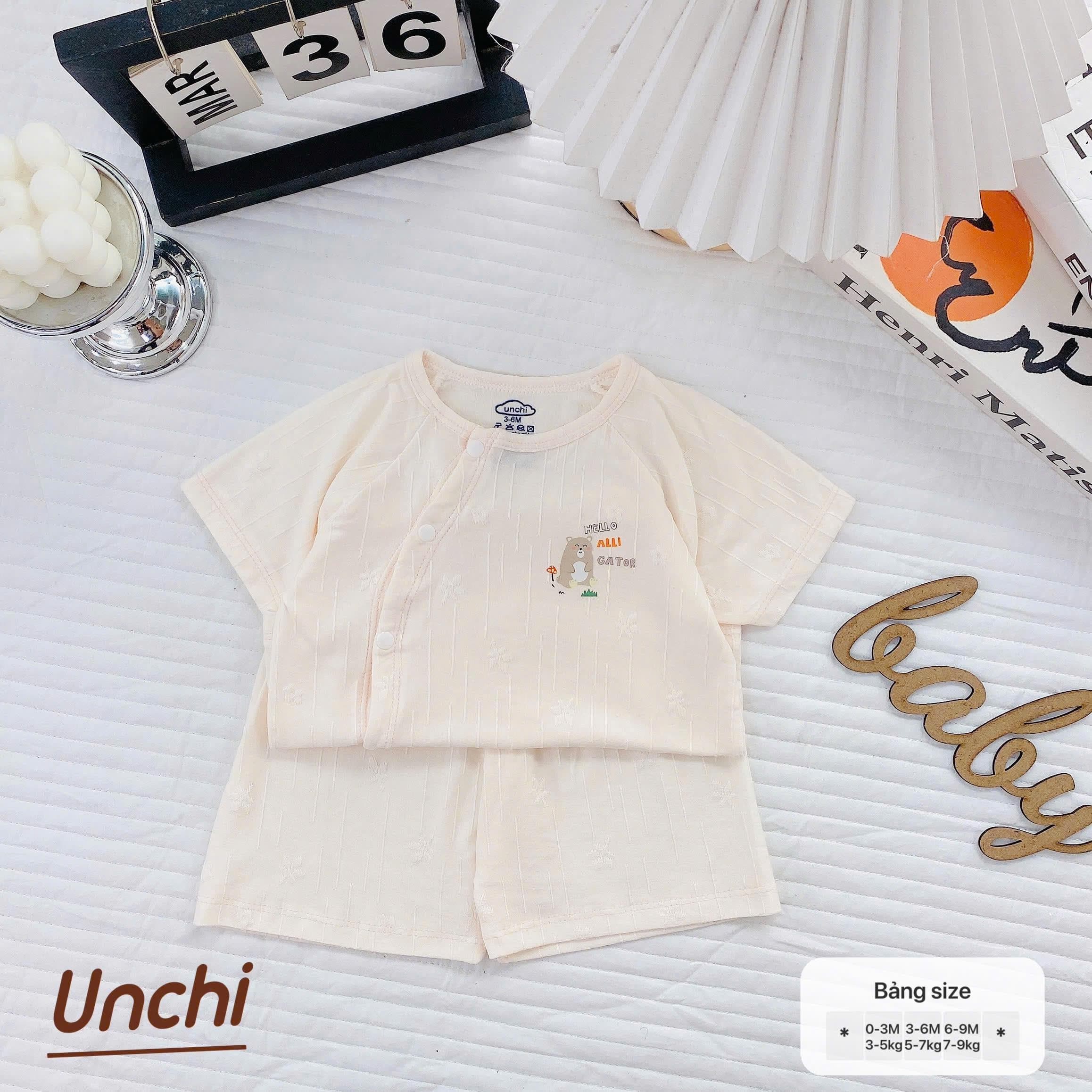 Bộ Cộc Tay Thông Hơi Unchi chất liệu pettit - ảnh 3