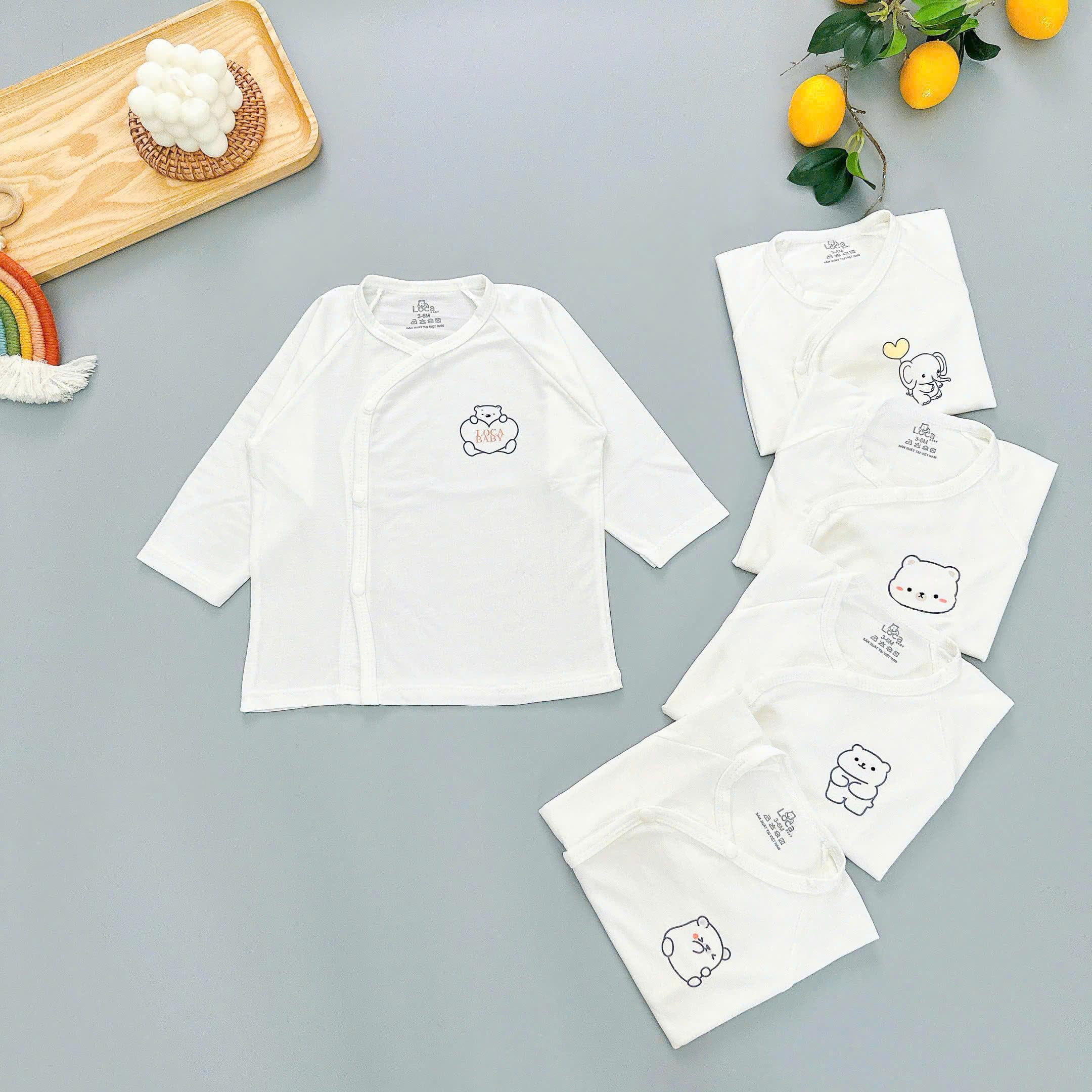 Combo 3-5 Áo Rời Dài Tay Cúc Bấm Nền Trắng - ảnh 7