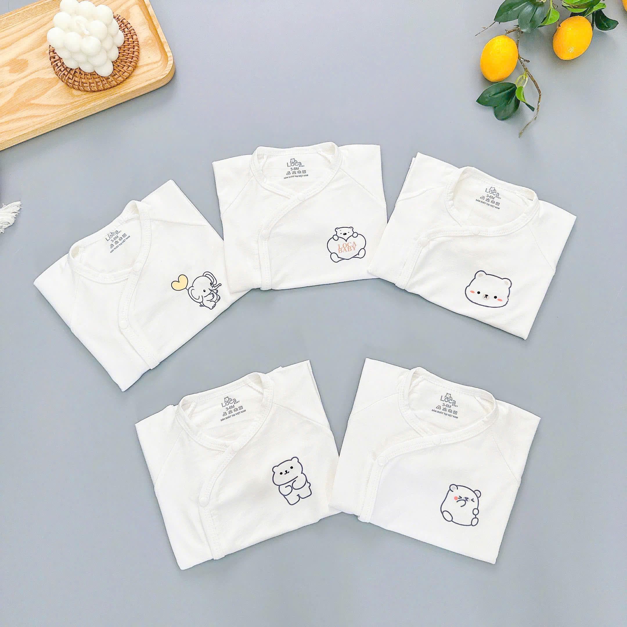 Combo 3-5 Áo Rời Dài Tay Cúc Bấm Nền Trắng - ảnh 9