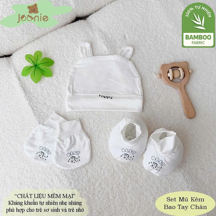 Sét Bao Tay Bao Chân Kèm Mũ Chất Liệu Pettit Bamboo Cho Bé - ảnh 6
