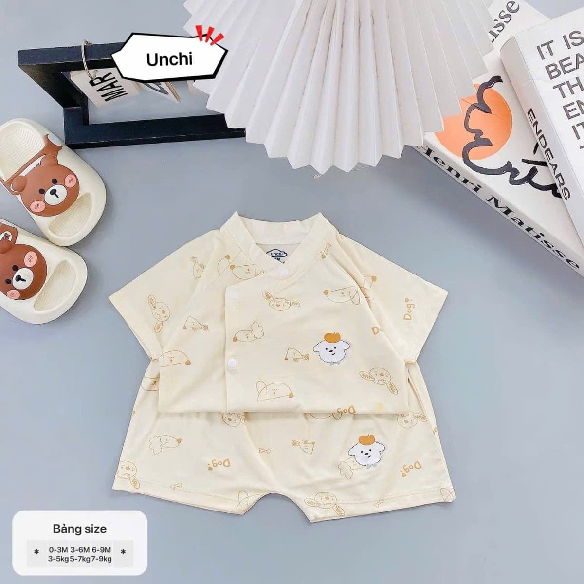 Bộ cộc tay Unchi petit họa tiết - ảnh 4