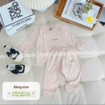 UD3 Bộ Dài Tay sơ sinh Unchi chất liệu pettit bambo cho bé 3-9kg - Ảnh 5