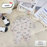 UD2 Bộ Dài Tay sơ sinh họa tiết xinh chất liệu pettiT Bambo cho bé 3-9kg - Ảnh 2