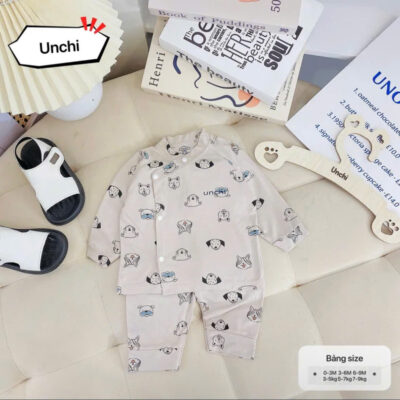 UD2 Bộ Dài Tay sơ sinh họa tiết xinh chất liệu pettiT Bambo cho bé 3-9kg - Ảnh 2