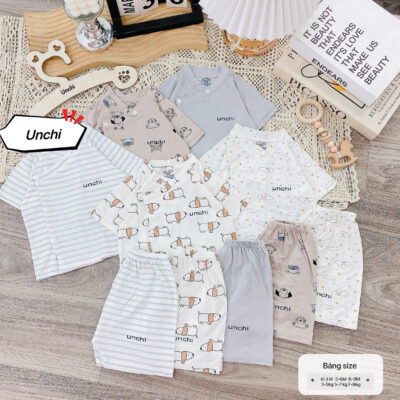 UC2 Bộ Cộc Tay sơ sinh họa tiết xinh chất liệu pettiT Bambo cho bé 3-9kg - Ảnh 2