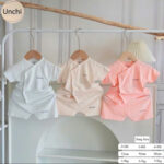UC4 Bộ Cộc Tay Unchi chất liệu Pettit Bambo thông hơi cho bé 3-9kg - Ảnh 6