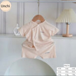 UC4 Bộ Cộc Tay Unchi chất liệu Pettit Bambo thông hơi cho bé 3-9kg - Ảnh 9