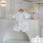 UC4 Bộ Cộc Tay Unchi chất liệu Pettit Bambo thông hơi cho bé 3-9kg - Ảnh 11