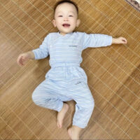 UD3 Bộ Dài Tay sơ sinh Unchi chất liệu pettit bambo cho bé 3-9kg - Ảnh 2