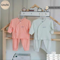 UD4 Bộ Dài Tay Unchi chất liệu Pettit Bambo thông hơi cho bé 3-9kg - Ảnh chính