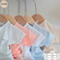 UC4 Bộ Cộc Tay Unchi chất liệu Pettit Bambo thông hơi cho bé 3-9kg - Ảnh chính