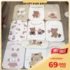 (TẶNG KÈM GỐI) Chiếu Điều Hoà Cao Su Non Cho Bé In Hình 5D (Không Có Chống Thấm)