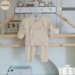 UD4 Bộ Dài Tay Unchi chất liệu Pettit Bambo thông hơi cho bé 3-9kg - Ảnh 4