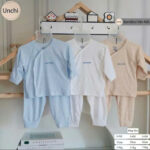 UD4 Bộ Dài Tay Unchi chất liệu Pettit Bambo thông hơi cho bé 3-9kg - Ảnh 7