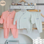 UD4 Bộ Dài Tay Unchi chất liệu Pettit Bambo thông hơi cho bé 3-9kg - Ảnh 9