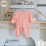 UD4 Bộ Dài Tay Unchi chất liệu Pettit Bambo thông hơi cho bé 3-9kg - Ảnh 11