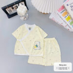 UC8 Bộ Cộc tay Unchi cạp cao dáng kimono cho bé 3-9kg - Ảnh chính