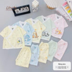 UC8 Bộ Cộc tay Unchi cạp cao dáng kimono cho bé 3-9kg - Ảnh 5