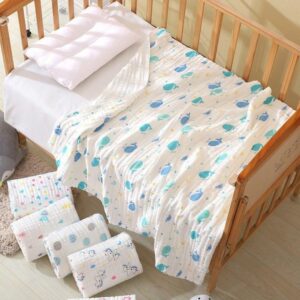 Khăn Tắm, Xô Nhăn 6 Lớp KT 110x110cm Cho Bé – Mềm Mại, Thấm Hút Tốt
