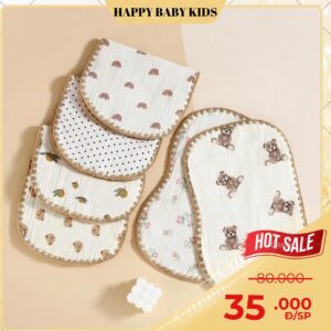 Gối Xô Lỗ Poplin Muslin Phong Cách Hàn Quốc Cho Bé Sơ Sinh – Siêu Mềm Mịn