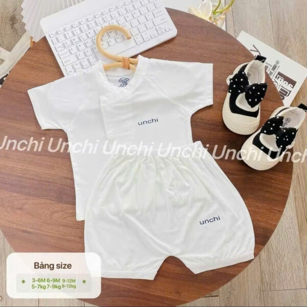UC3 Bộ Cộc Tay sơ sinh Unchi chất liệu pettit bambo cho bé 3-9kg - Ảnh 7